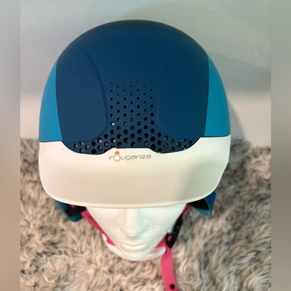 Fouganza Horse Riding Helmet - Blue & Pink 
53-55cm - Picture 2 of 12